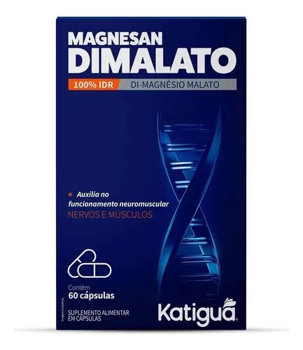 Magnesan Dimalato Puro Malato 60 Cápsulas Katigua