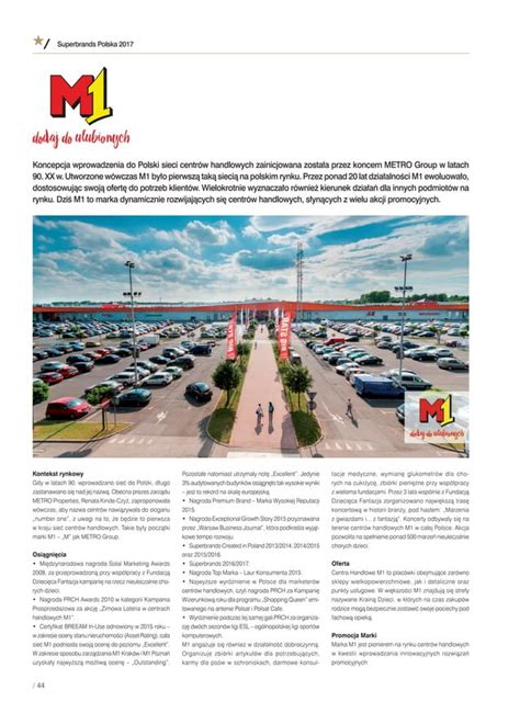 Case Study Marki M1 Z Albumu Superbrands Polska 2017 PDF