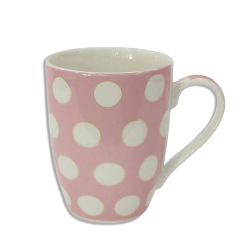 Pink With White Circles Mug Freeshop