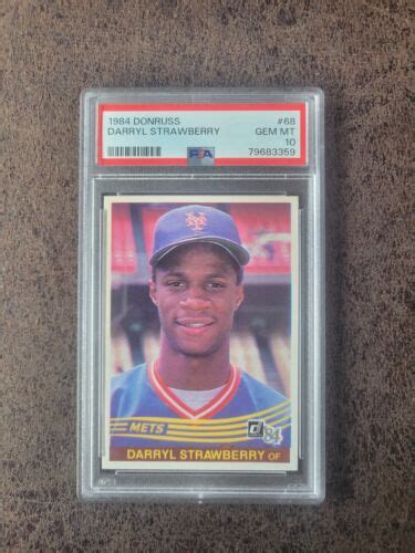 Donruss Rookie Darryl Strawberry Psa New York Mets