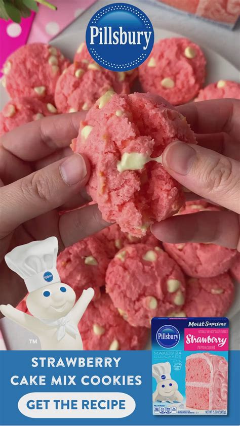 Strawberry Cake Mix Cookies Pillsbury Baking Recipe Strawberry Cake Mix Cookies Cake Mix