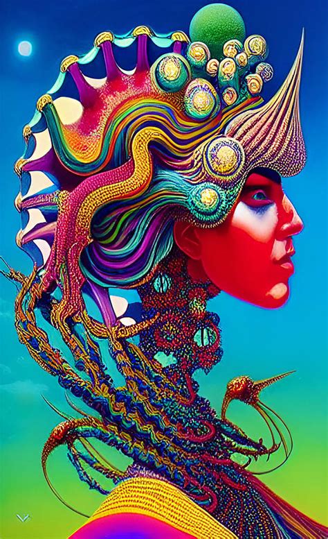 Psychedelic Portrait 21 Digital Art By Barroa Artworks Fine Art America