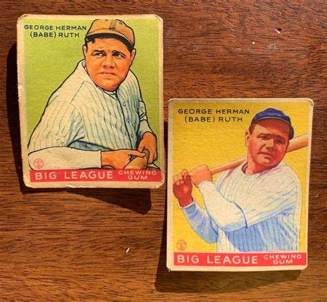 1933 Goudey Babe Ruth 181 BABE Ruth And 53 Baseball Cards Etsy