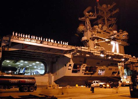 Sailors Aboard The Nimitz Class Aircraft Carrier Uss Theodore Roosevelt