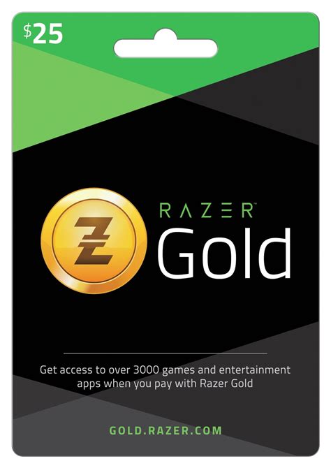 Razer Gold Gift Card Physical Card