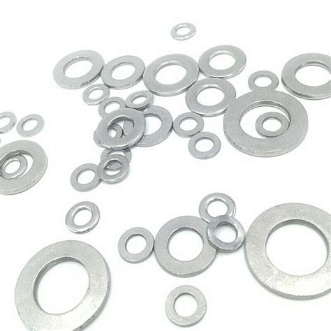 Pcs Stainless Steel Flat Metal Washers Gaskets Set Fastener M