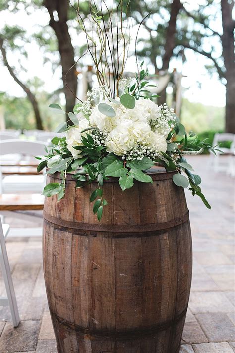 Wine Whiskey Barrels Crystal Crates Wine Barrel Wedding Flowers