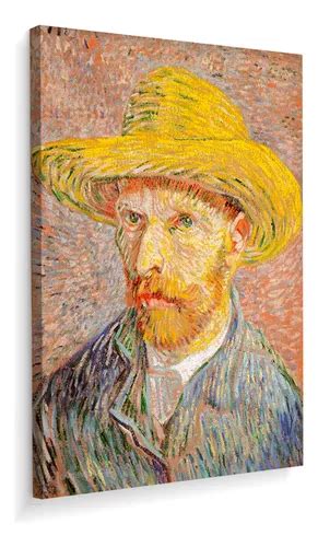 Quadro Canvas Van Gogh Autorretrato Chap U De Palha X