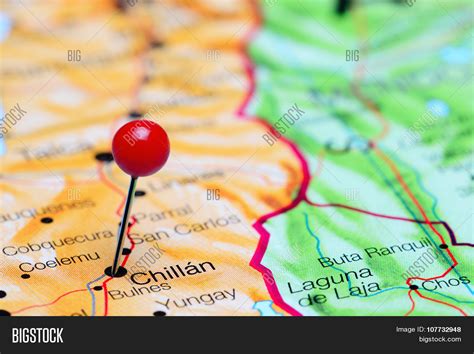 Chillan Pinned On Map Image & Photo (Free Trial) | Bigstock