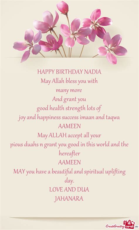 HAPPY BIRTHDAY NADIA - Free cards