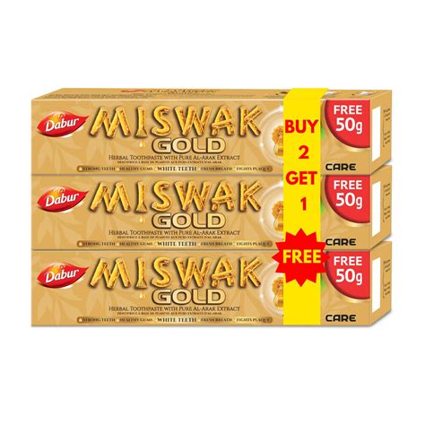 Buy Dabur Miswak Gold Total Care Toothpaste Toothbrush 3x170g 2 1