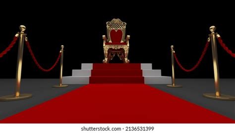 Royal Red Chair On Red Carpet Stock Illustration 2136531399 Shutterstock