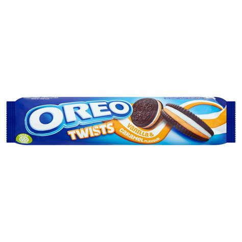 Oreo Twist Vanilla And Caramel Flavour Sandwich Biscuits 157g Bb