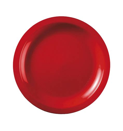 Assiette Plastique R Utilisable Plate Rouge Pp Mm Ut S