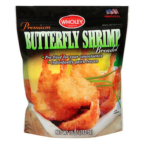 Wholey Butterfly Shrimp Premium Breaded Oz Frozen Seafood