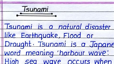 Tsunami Essay In English Essay On Tsunami In English Paragraph On