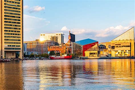 Baltimore Maryland Us September View Of Baltimore Harbor With