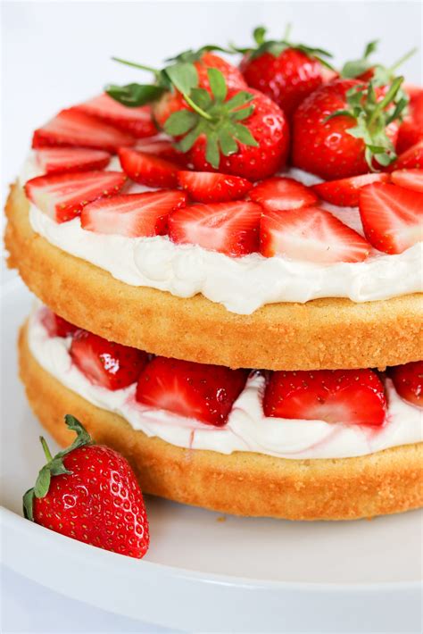 Strawberries And Fresh Cream Cake Curlys Cooking