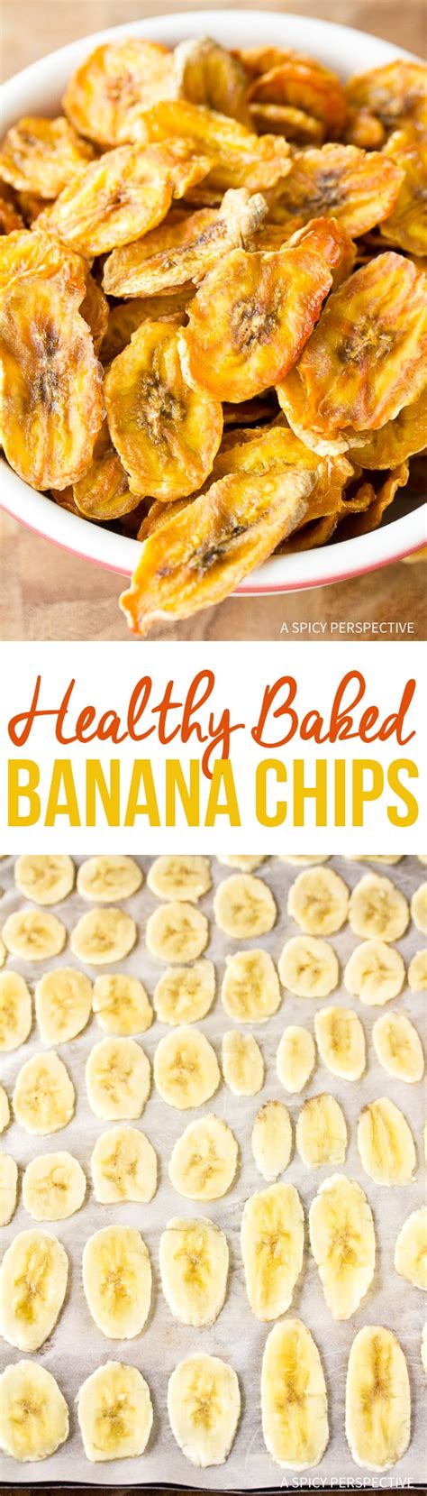 Healthy Baked Banana Chips Recipe (VIDEO) - A Spicy Perspective