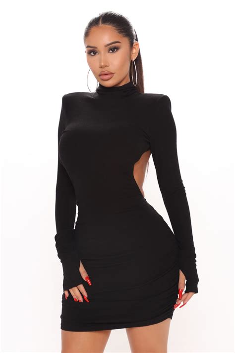 Zaylee Backless Mini Dress Black Fashion Nova Dresses Fashion Nova