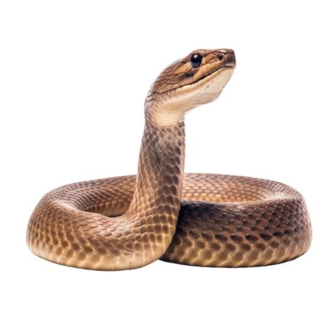 Una Serpiente Marr N Sobre Un Fondo Blanco Aislado En Blanco Png