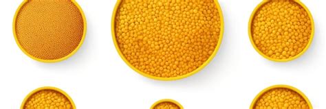 Premium Photo Mustard Round Circle Isolated On White Background Top