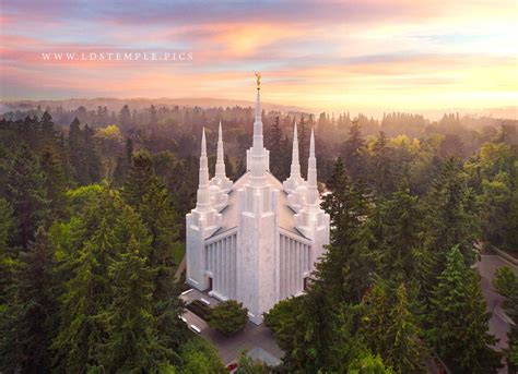 Portland Temple Aerial Sunset Lds Temple Pictures