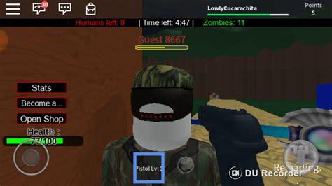 Jugando Roblox Humans Vs Zombies 0 YouTube