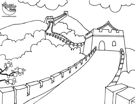 Great Wall Of China Coloring Page