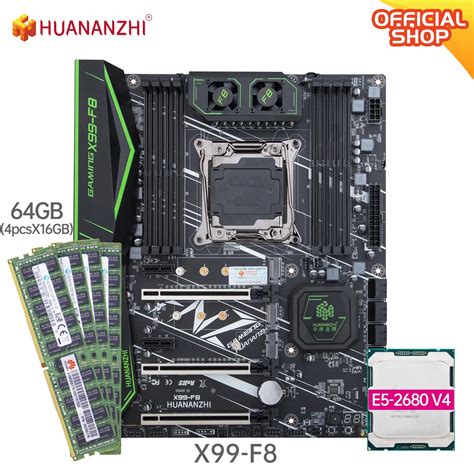 HUANANZHI X99 F8 X99 płyta główna z Intel XEON E5 2680 V4 z 4 16G DDR4