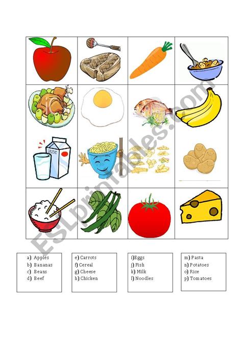 Food Esl Worksheet By Englishschoolofmuine