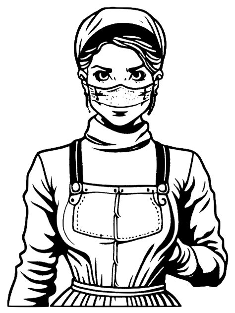 Beautiful Girl Robber Coloring Page · Creative Fabrica