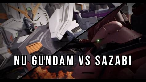 The Battle For MVP Nu Gundam Vs Sazabi Gundam Evolution Gameplay