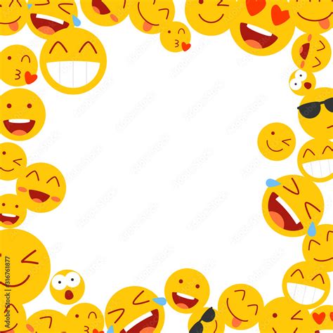 Emoji Frame Design Clipart Image Isolated On White Background Stock Vector Adobe Stock