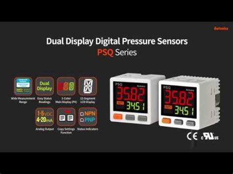 Autonics Dual Display Digital Pressure Sensors PSQ Series YouTube