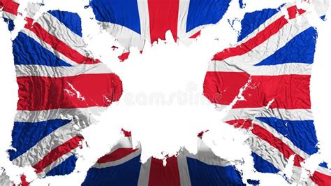 United Kingdom Uk Torn Flag Fluttering In The Wind Stock Illustration