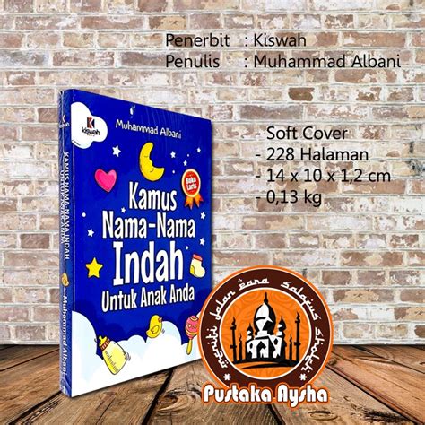 Jual Kamus Nama Nama Indah Untuk Anak Anda Kiswah Pustaka Aysha