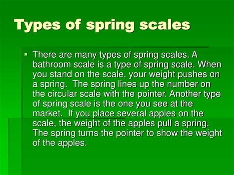 PPT - Spring Scale PowerPoint Presentation, free download - ID:3872324