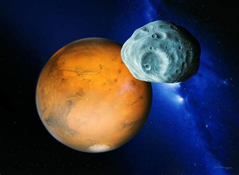 Phobos And Mars Photograph By Detlev Van Ravenswaay Pixels