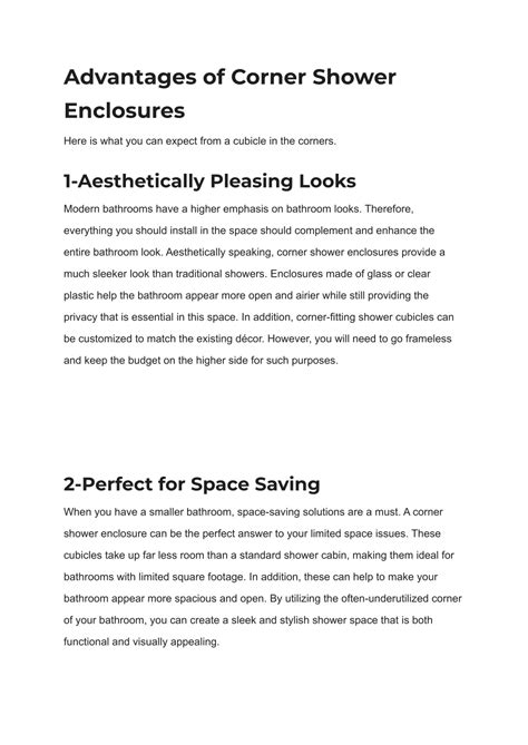 Ppt What Makes A Corner Shower Enclosure An Ideal Choice Powerpoint