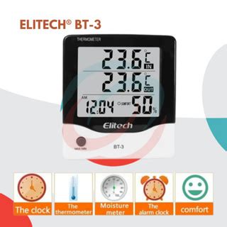 ELITECH BT 3 Thermohygrometer Indoor Outdoor Digital LCD Thermometer