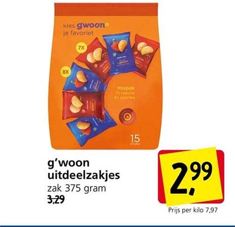 G Woon Uitdeelzakjes Aanbieding Bij Jan Linders Folders Nl