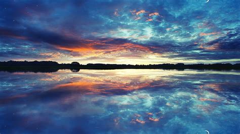 Fotograf A De Paisaje De Cuerpo De Agua Paisaje Lago Nubes Reflejo