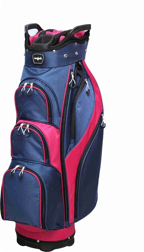 Majek Premium Ladies Navy Blue Pink Golf Bag Review Golf Bags