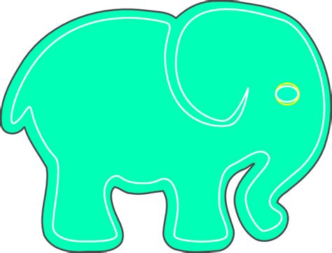 Elephantimage Green Clip Art At Vector Clip Art Online Royalty Free And Public Domain