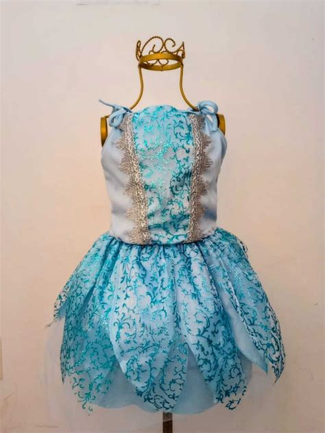 Fantasia Vestido Infantil Menina Fada Fadinha Azul Celeste Shopee Brasil