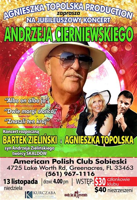 Jubileuszowy Koncert Andrzeja Cierniewskiego American Polish Club