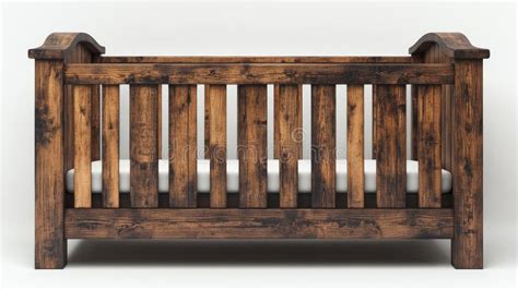 Rustic Wooden Crib With Simple Design Generative Ai Stock Illustration