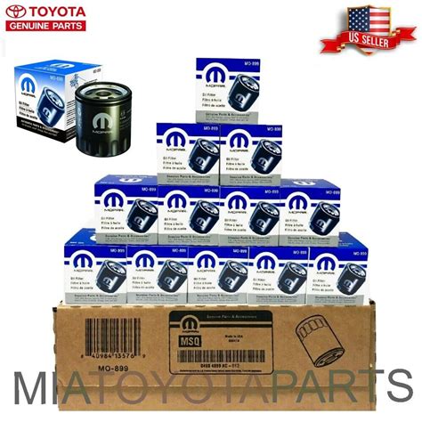 MOPAR MO 899 Cross Reference Oil Filters Oilfilter Crossreference