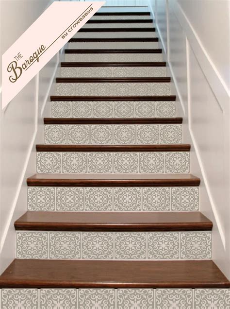 Decorative Vinyl Stair Riser Decals Cut To Your Size And Etsy Uk